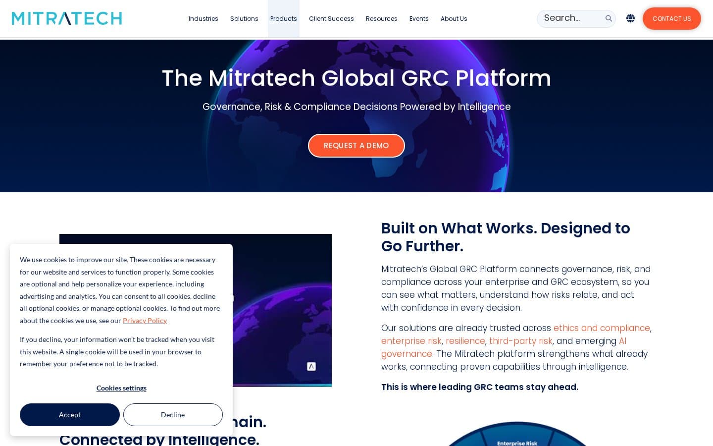 The Mitratech Global GRC Platform interface